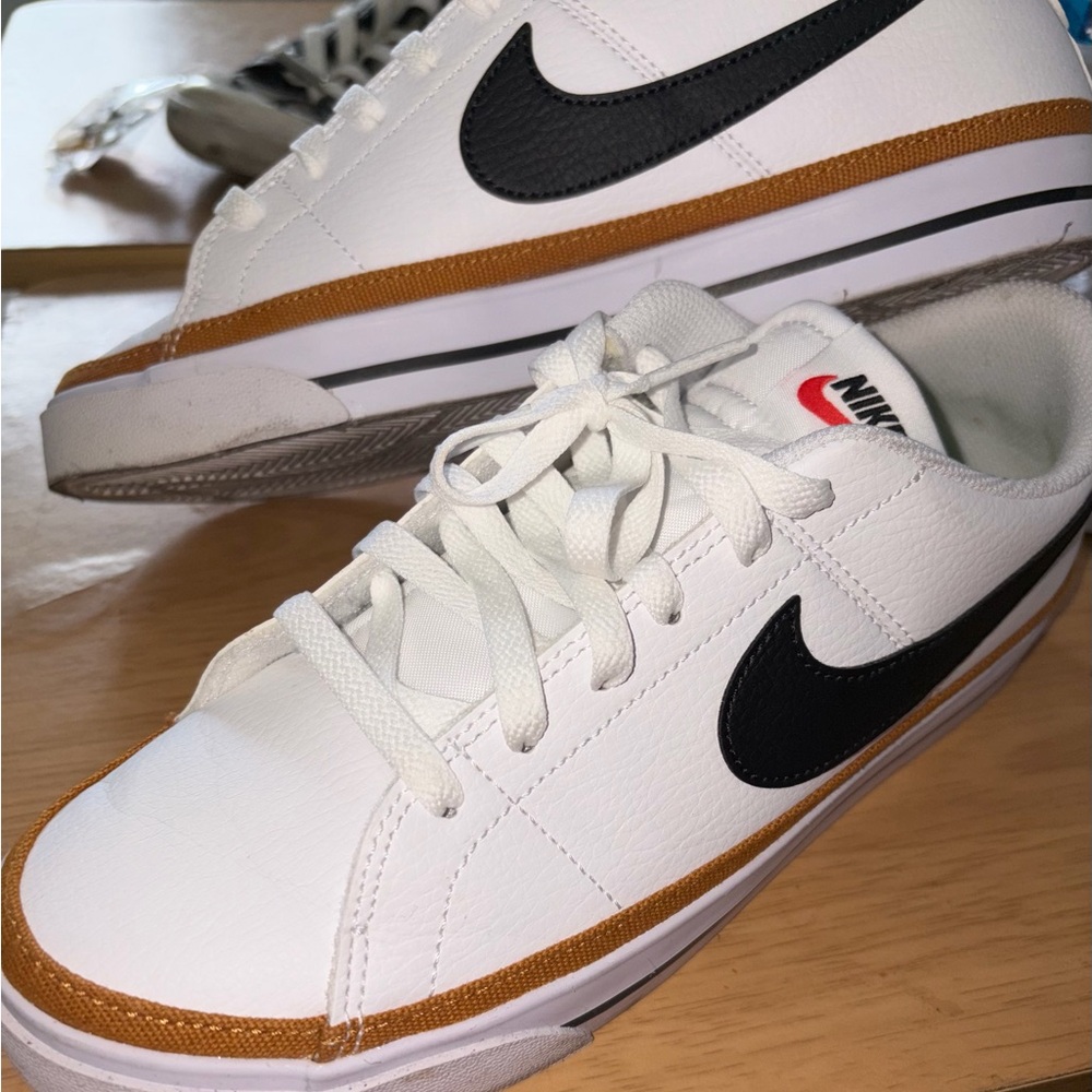 Nike White and Neon Green Sneakers